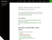 Tablet Screenshot of parisbytrain.com